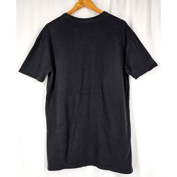 CORELLA MEN'S BLACK T-SHIRT WITH WHITE ROSE ART COLLECTION DESIGN – SIZE SMALL - Picture 2 of 7